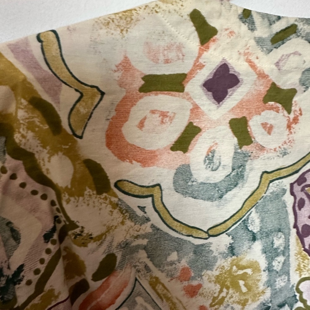 Vintage Top Floral Paisley Design Hippie Boho Festival Multicoloured Long Sleeve - Picture 12 of 14